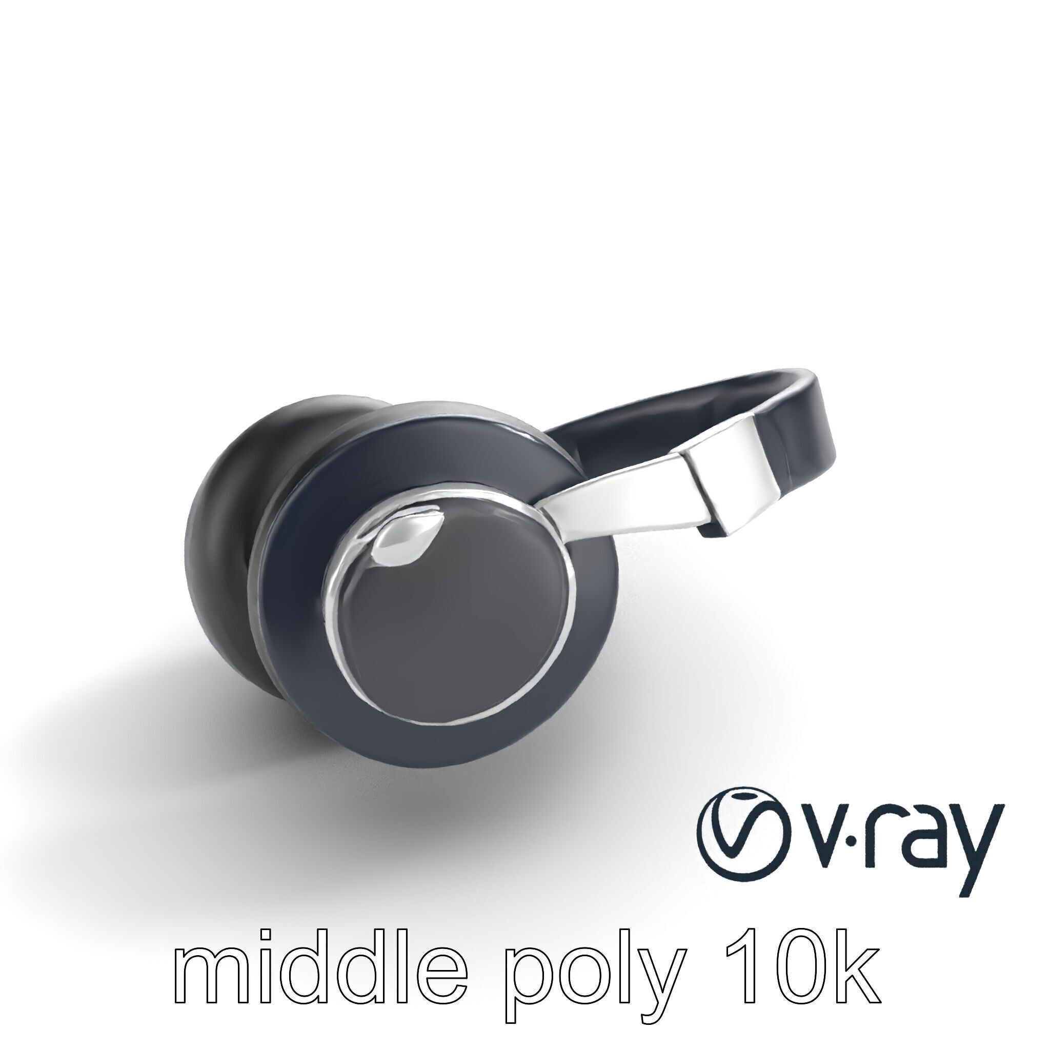 Versatile Hybrid Headphones model pack Low-poly 3D model_9