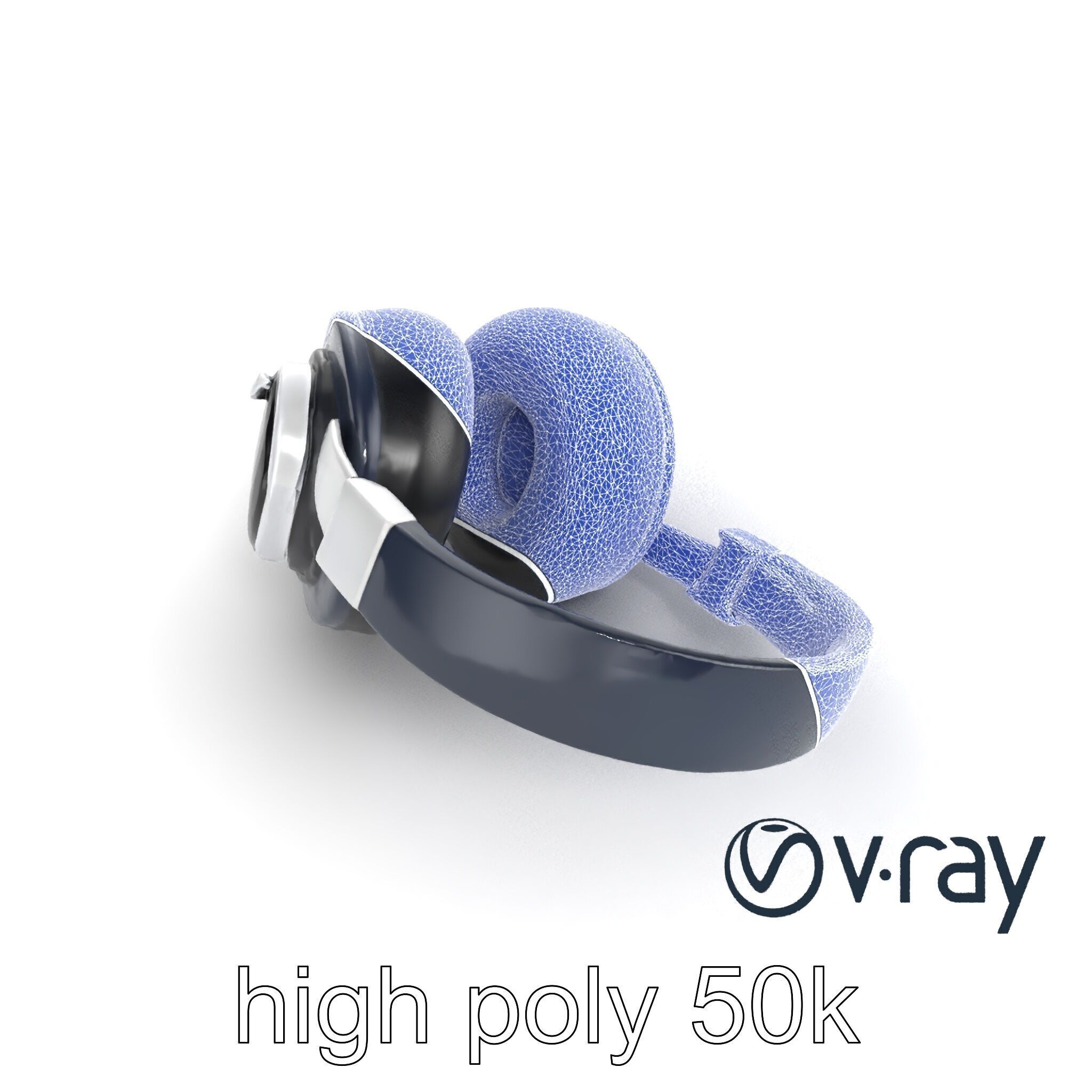 Versatile Hybrid Headphones model pack Low-poly 3D model_27