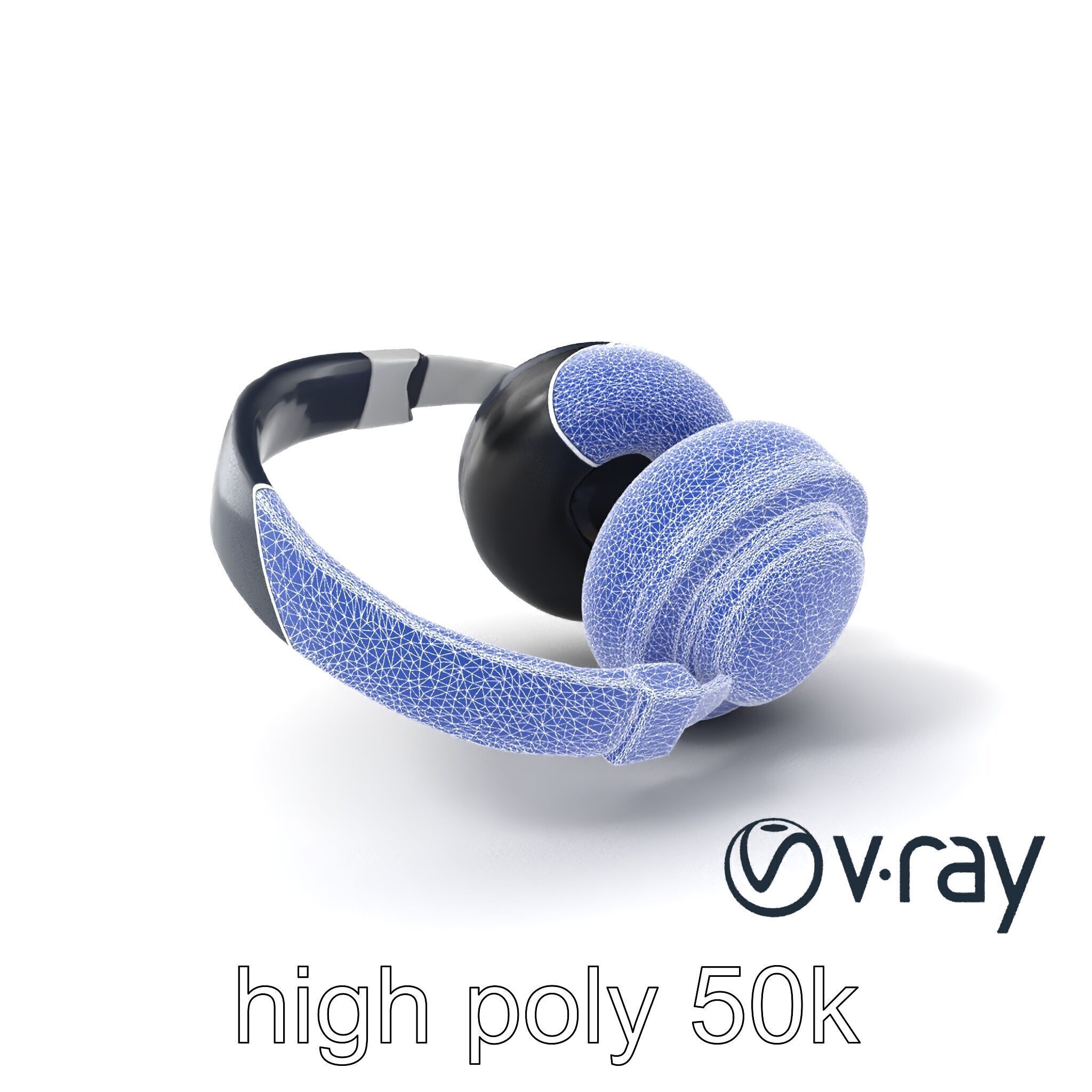 Versatile Hybrid Headphones model pack Low-poly 3D model_8