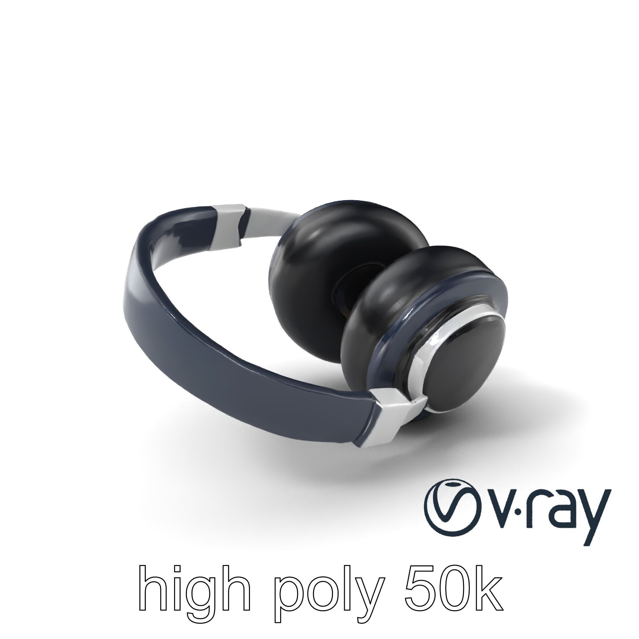 Versatile Hybrid Headphones model pack Low-poly 3D model_5