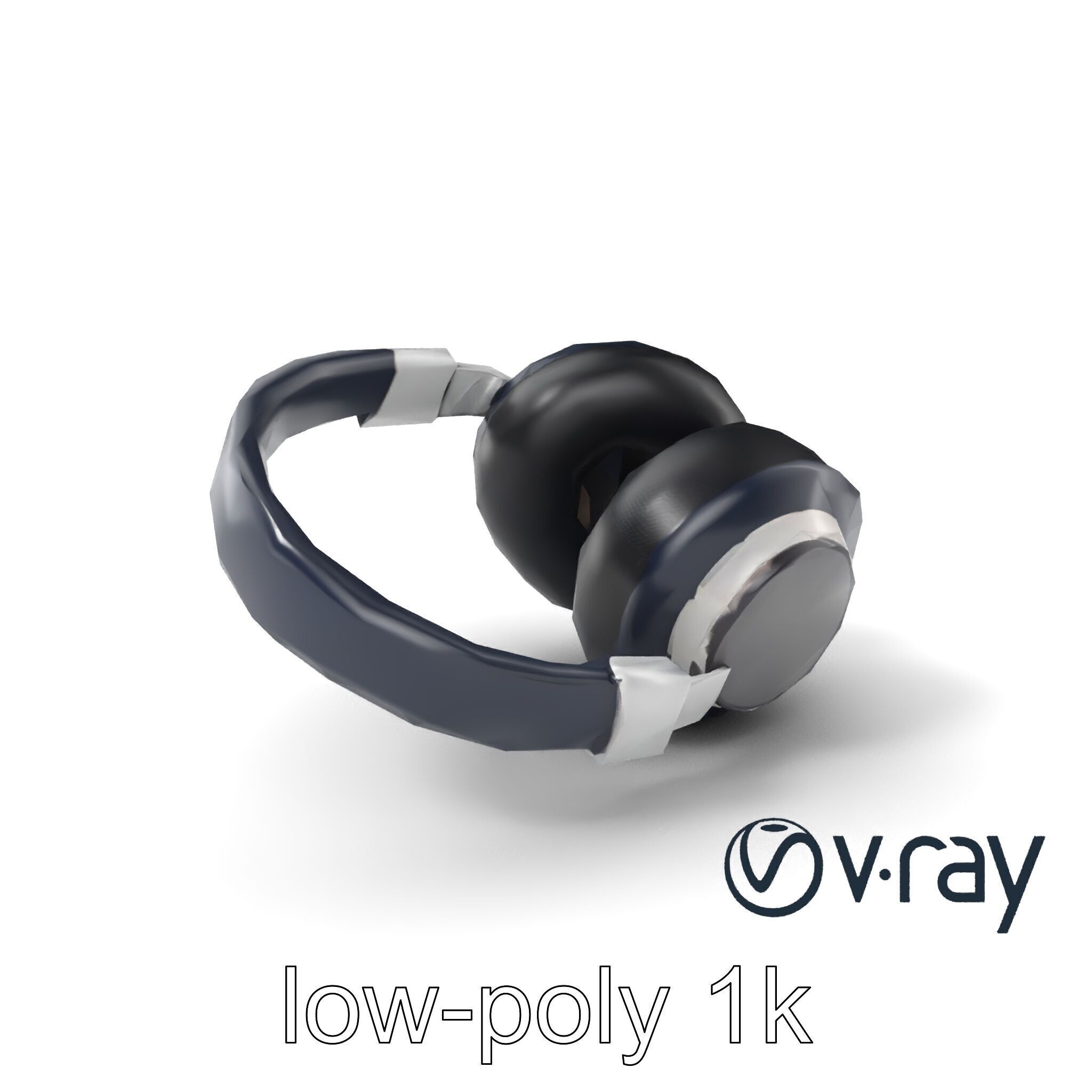 Versatile Hybrid Headphones model pack Low-poly 3D model_2
