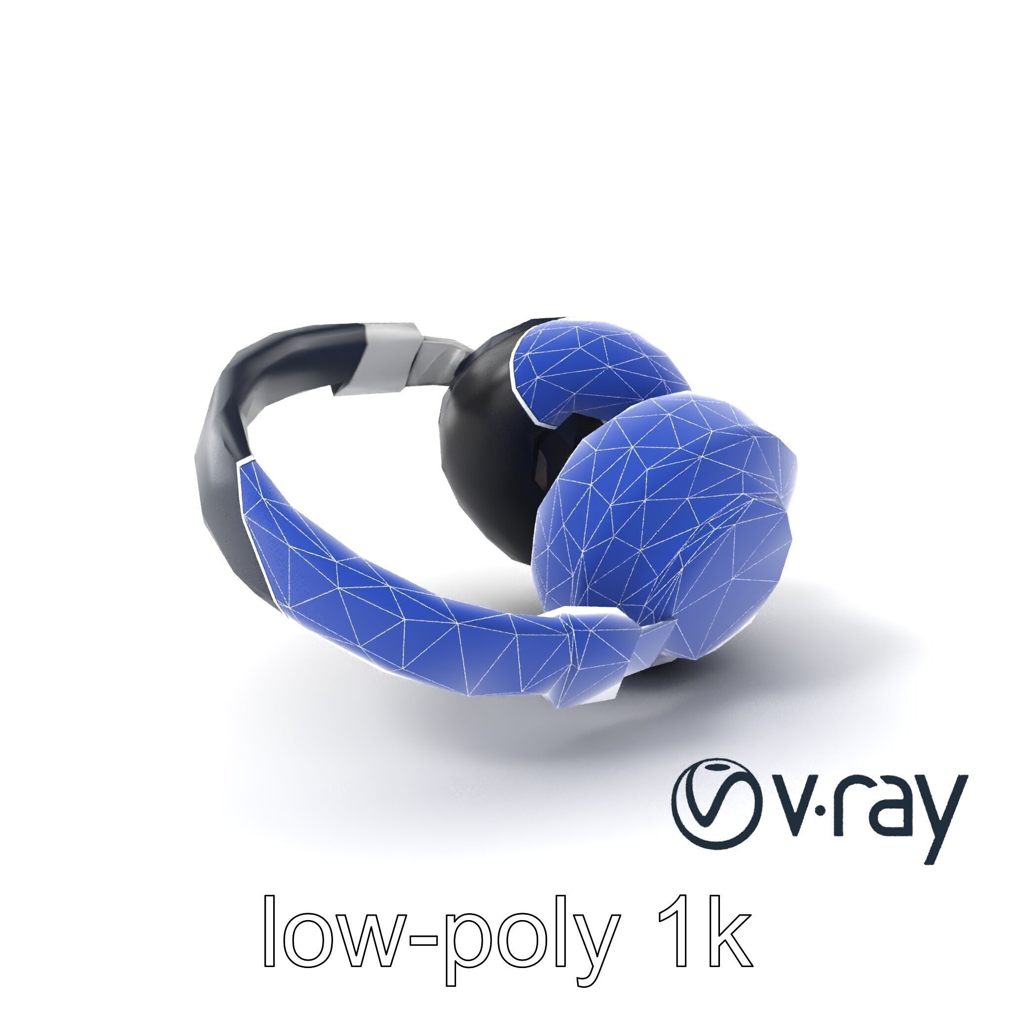 Versatile Hybrid Headphones model pack Low-poly 3D model_7