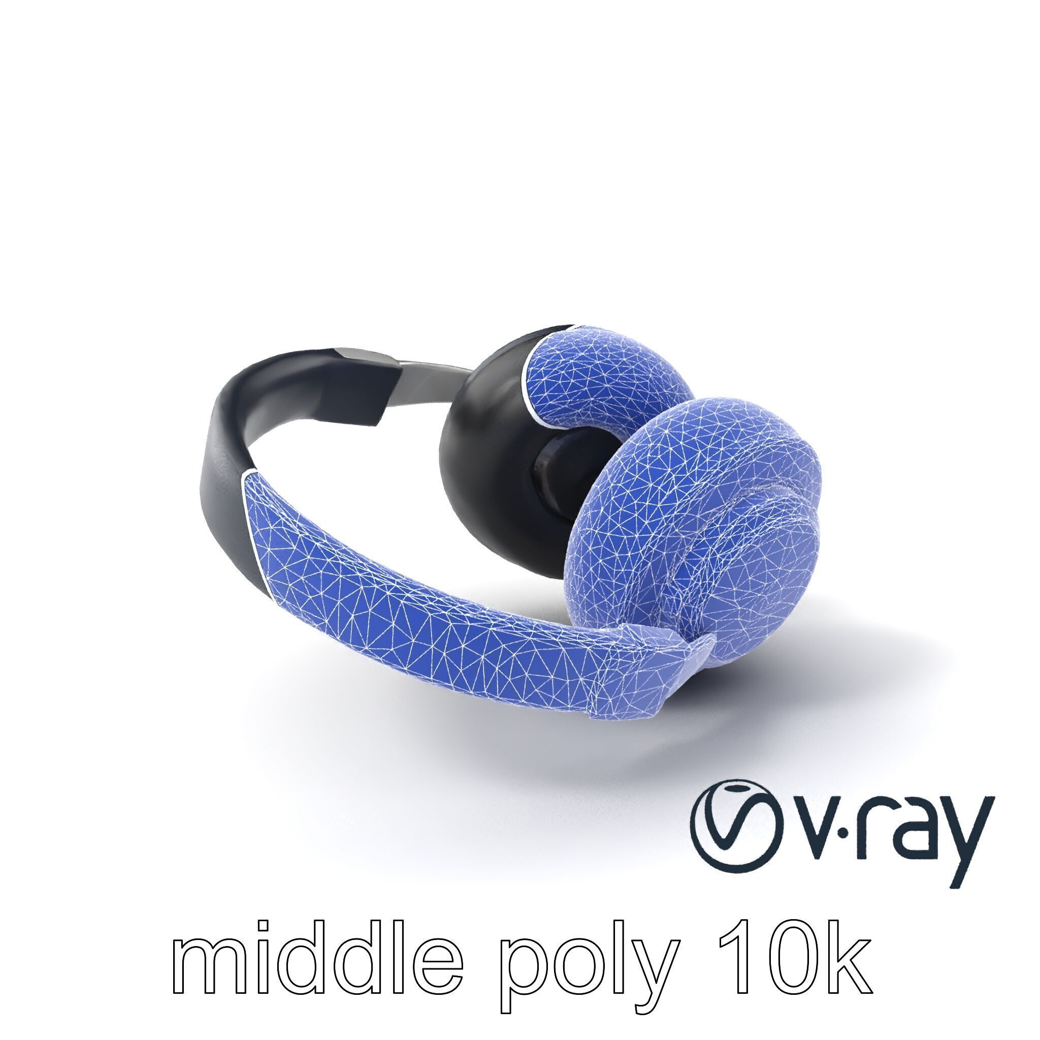 Versatile Hybrid Headphones model pack Low-poly 3D model_6