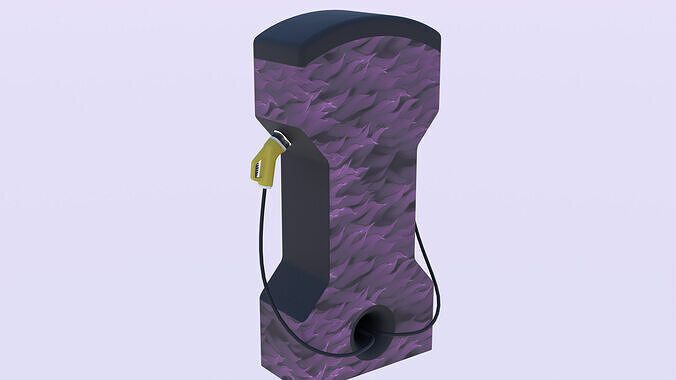 EV charger XXVIII PBR 3D model 5