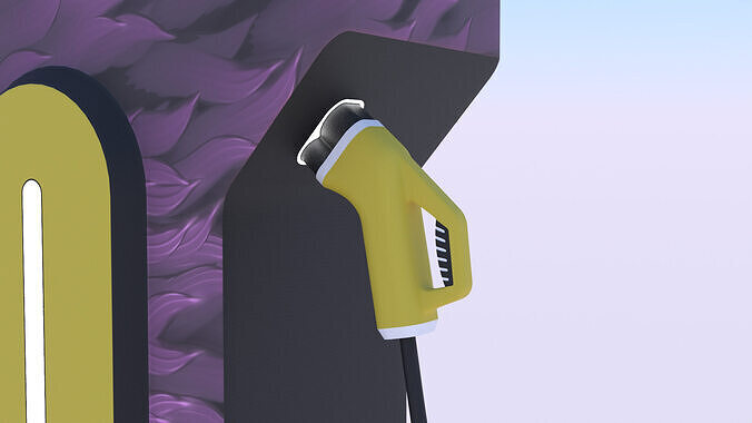 EV charger XXVIII PBR 3D model 3