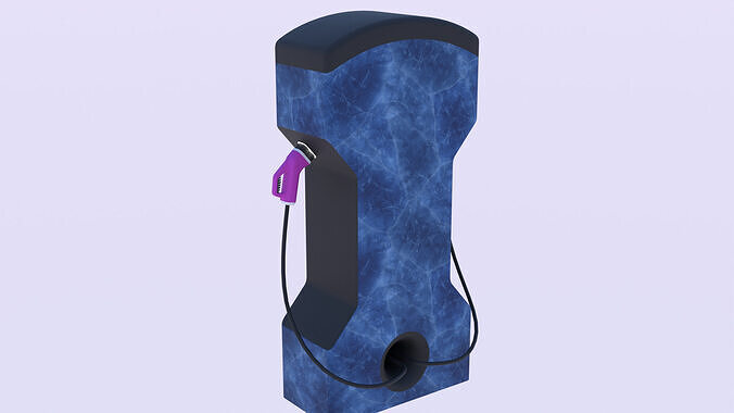 EV charger XXIX PBR 3D model 5