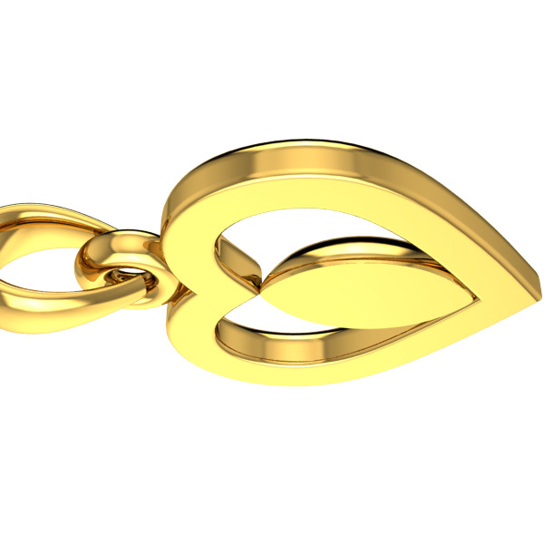 Heart Shaped Football Pendant 3D print model_11