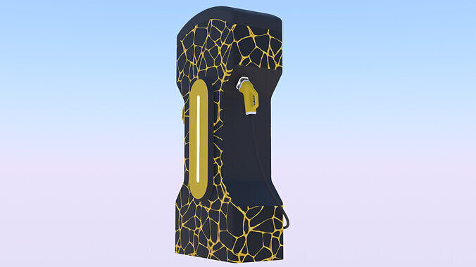 EV charger PBR 3D model 6