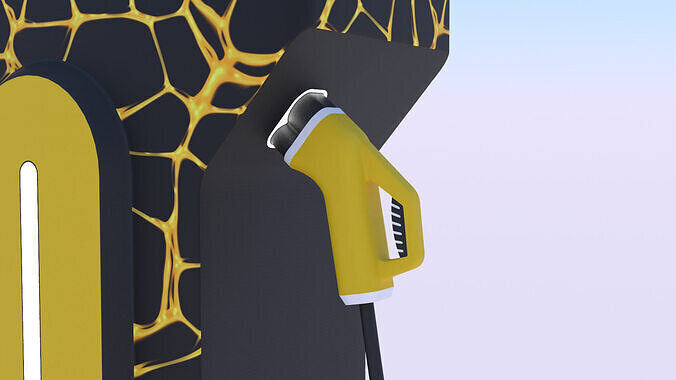 EV charger PBR 3D model 3