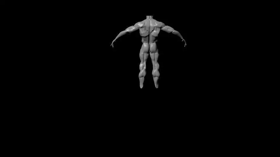 MALE HUMAN BODY Free low-poly 3D model
