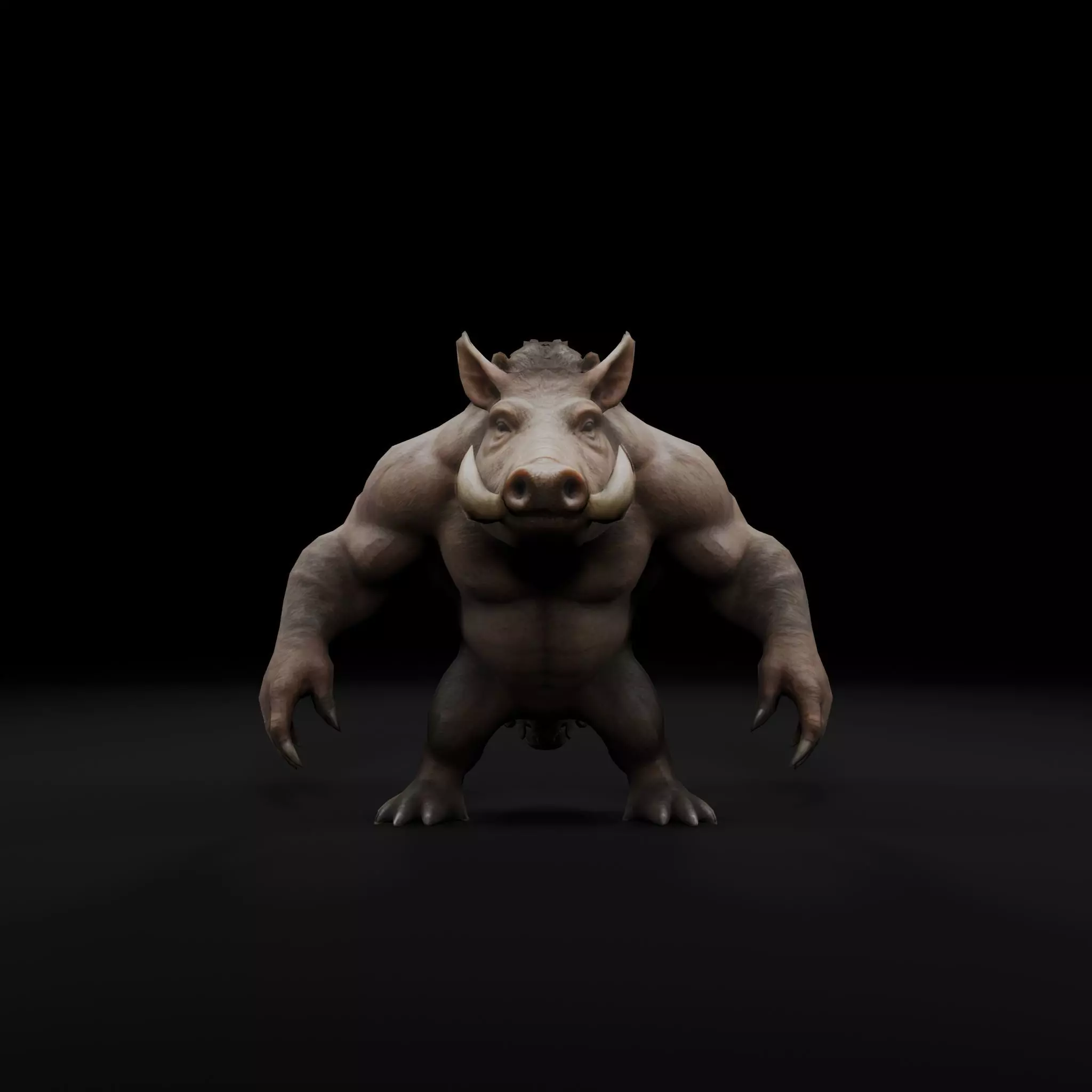 Anthropomorphic Rig-Ready Boar - Low Poly Asset Low-poly 3D model