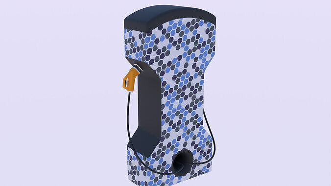 EV charger XXXII PBR 3D model 6