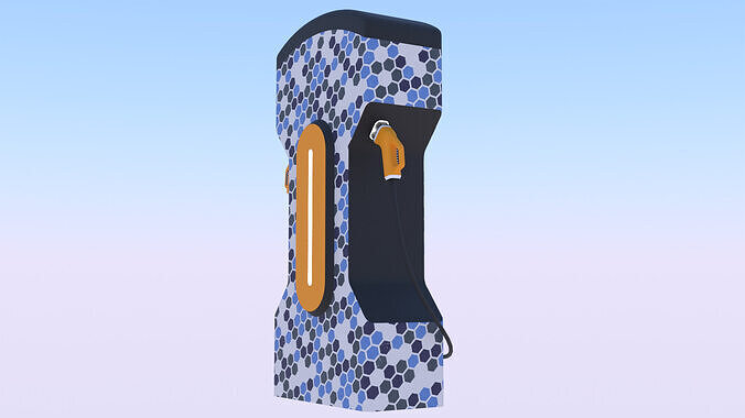 EV charger XXXII PBR 3D model 7