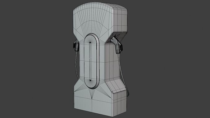 EV charger XXXII PBR 3D model 2