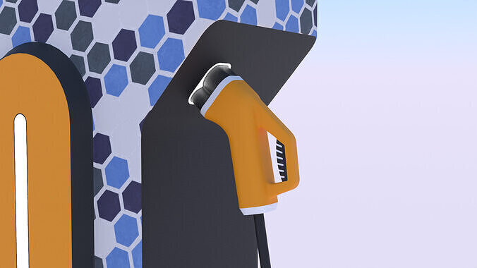 EV charger XXXII PBR 3D model 3
