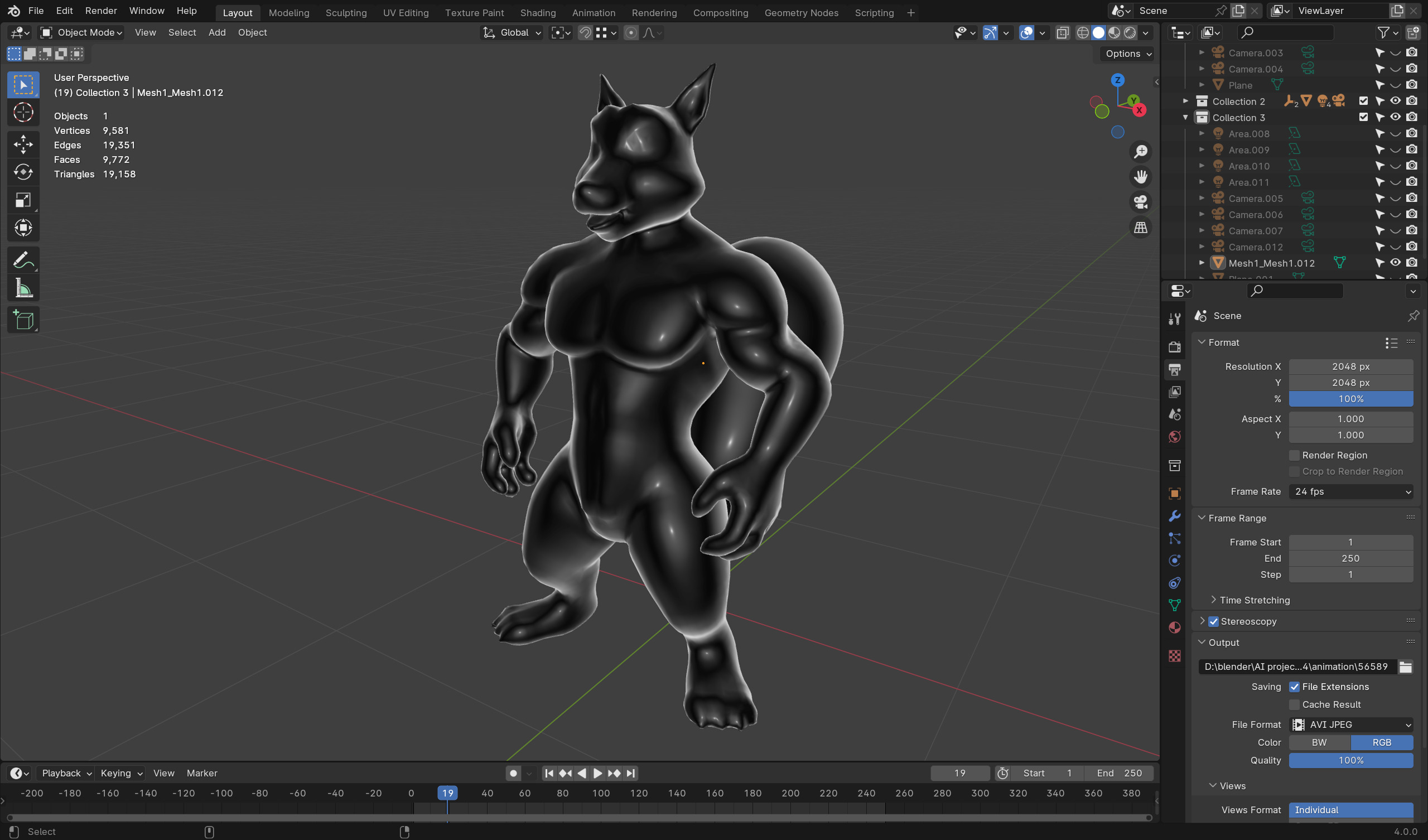 Anthropomorphic Rig-Ready Squirrel - Low Poly Asset Low-poly 3D model_9