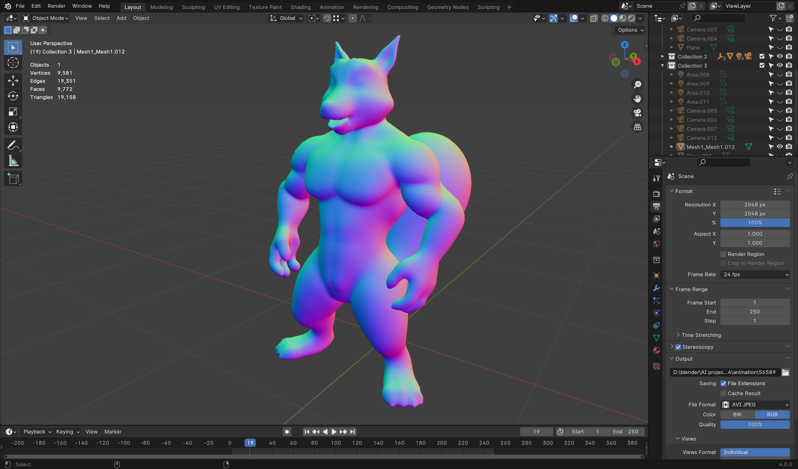 Anthropomorphic Rig-Ready Squirrel - Low Poly Asset Low-poly 3D model_8