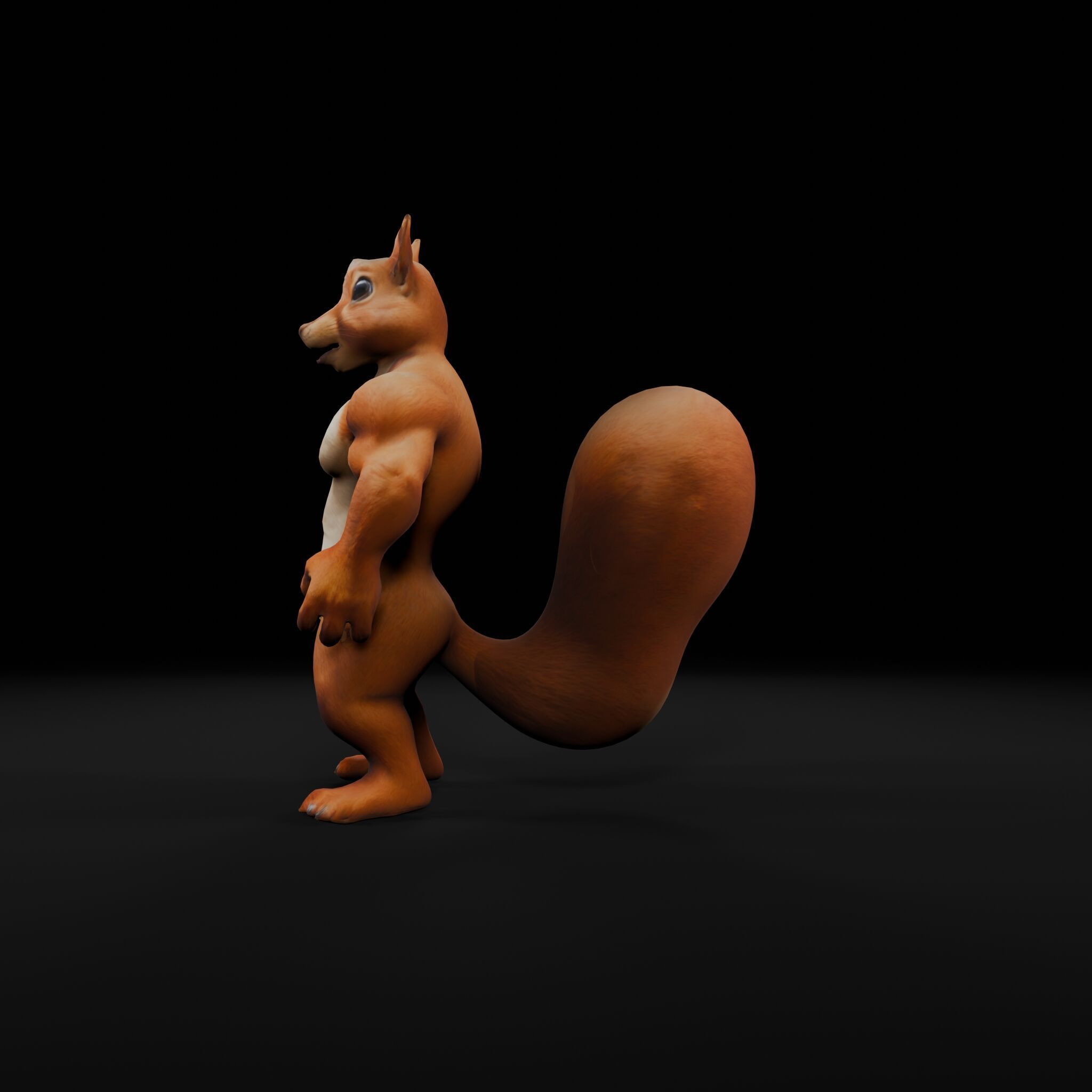 Anthropomorphic Rig-Ready Squirrel - Low Poly Asset Low-poly 3D model_2