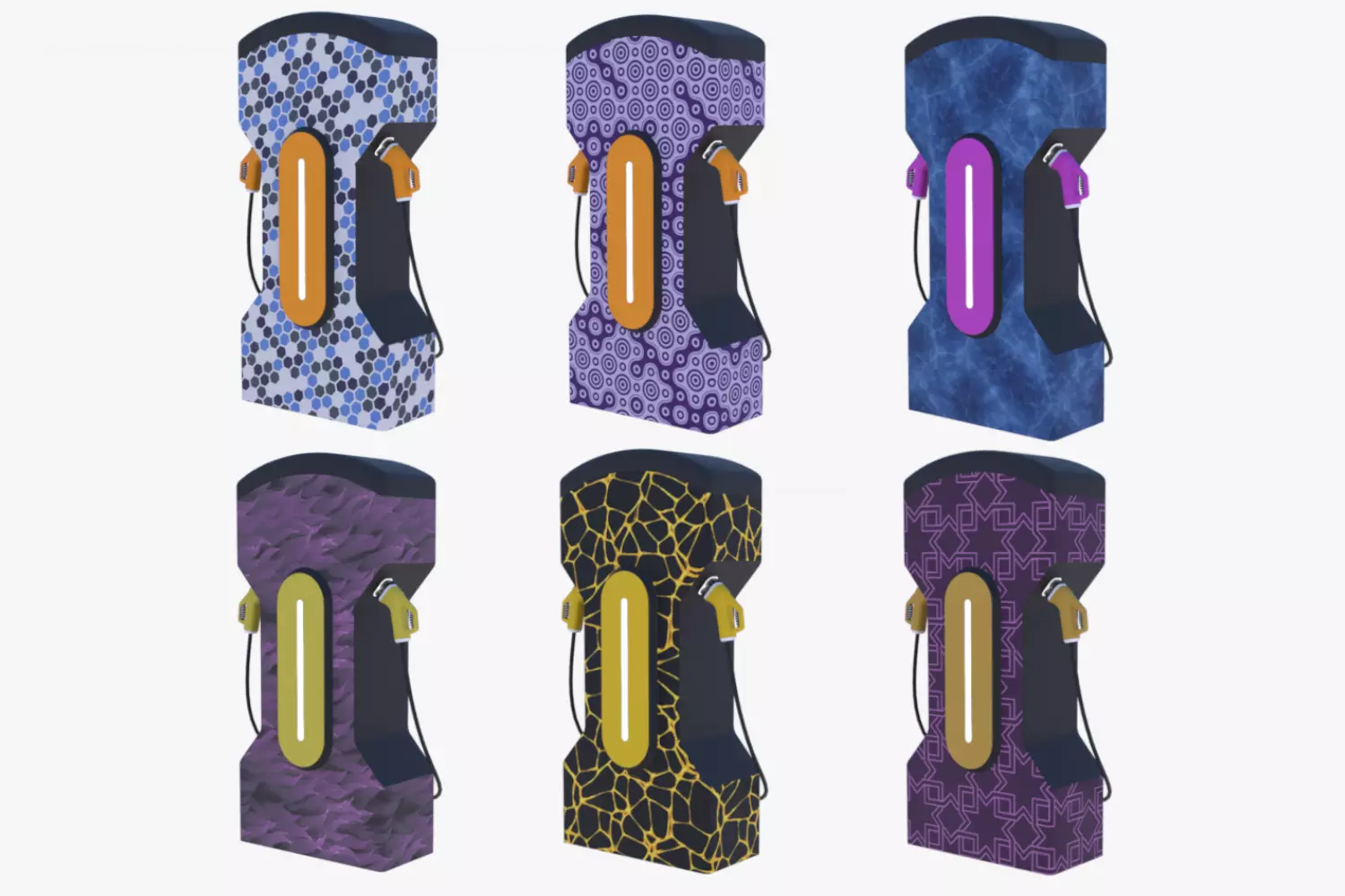 EV chargers PBR II 3D Model Collection_0