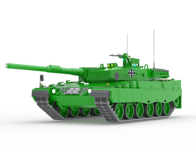 Leopard 2 Flachturm Projekt Leopard 3 kurze Wanne from 1979 Free 3D model
