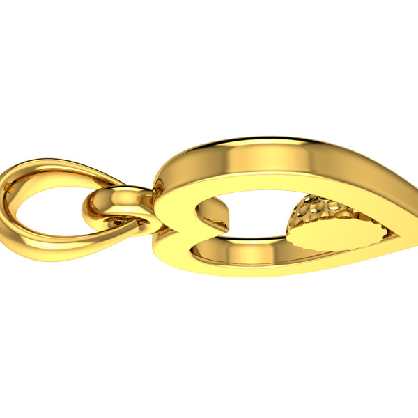 Golf Ball Heart Pendant 3D print model_11