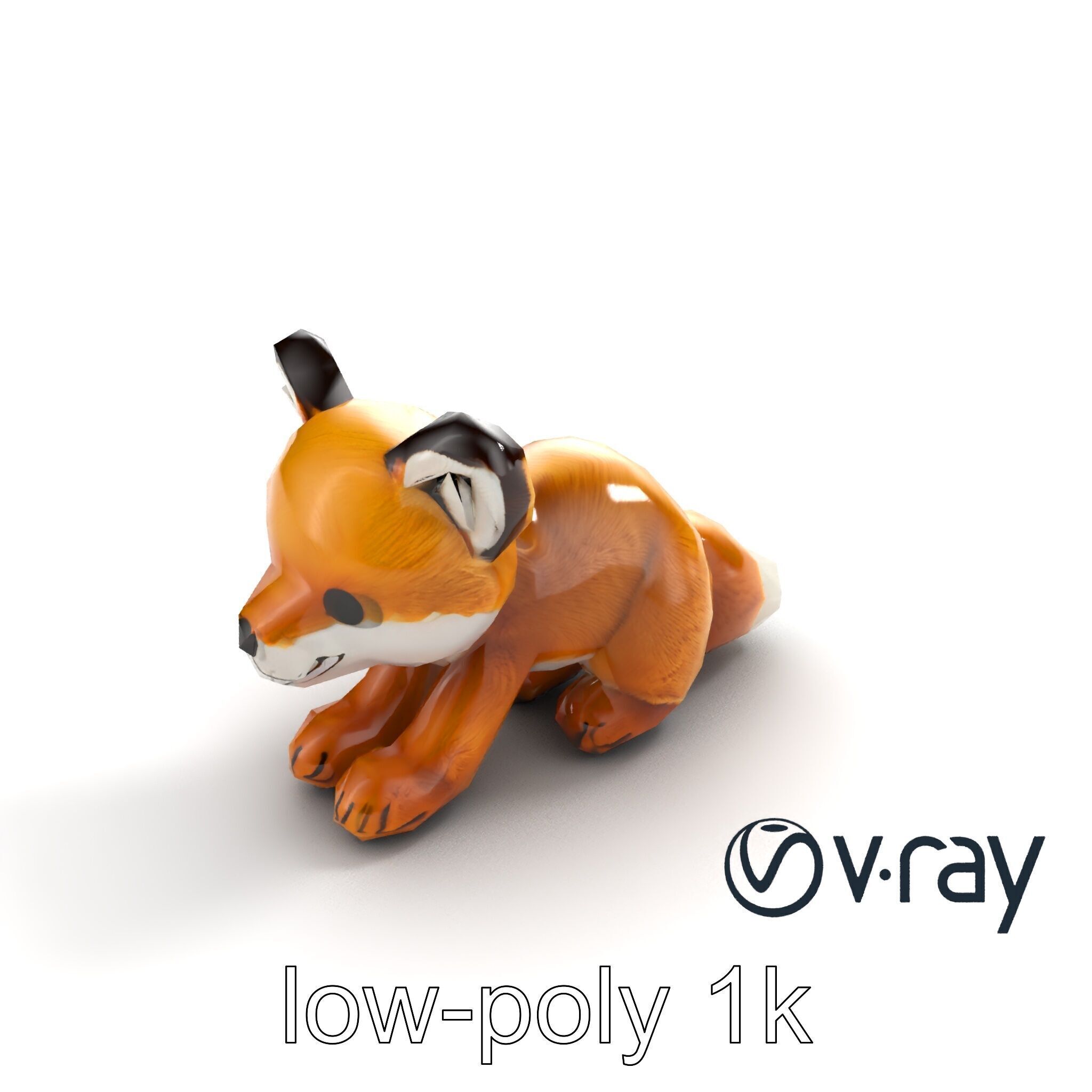 Arid Dreams Fox Plush model pack Low-poly 3D model_7