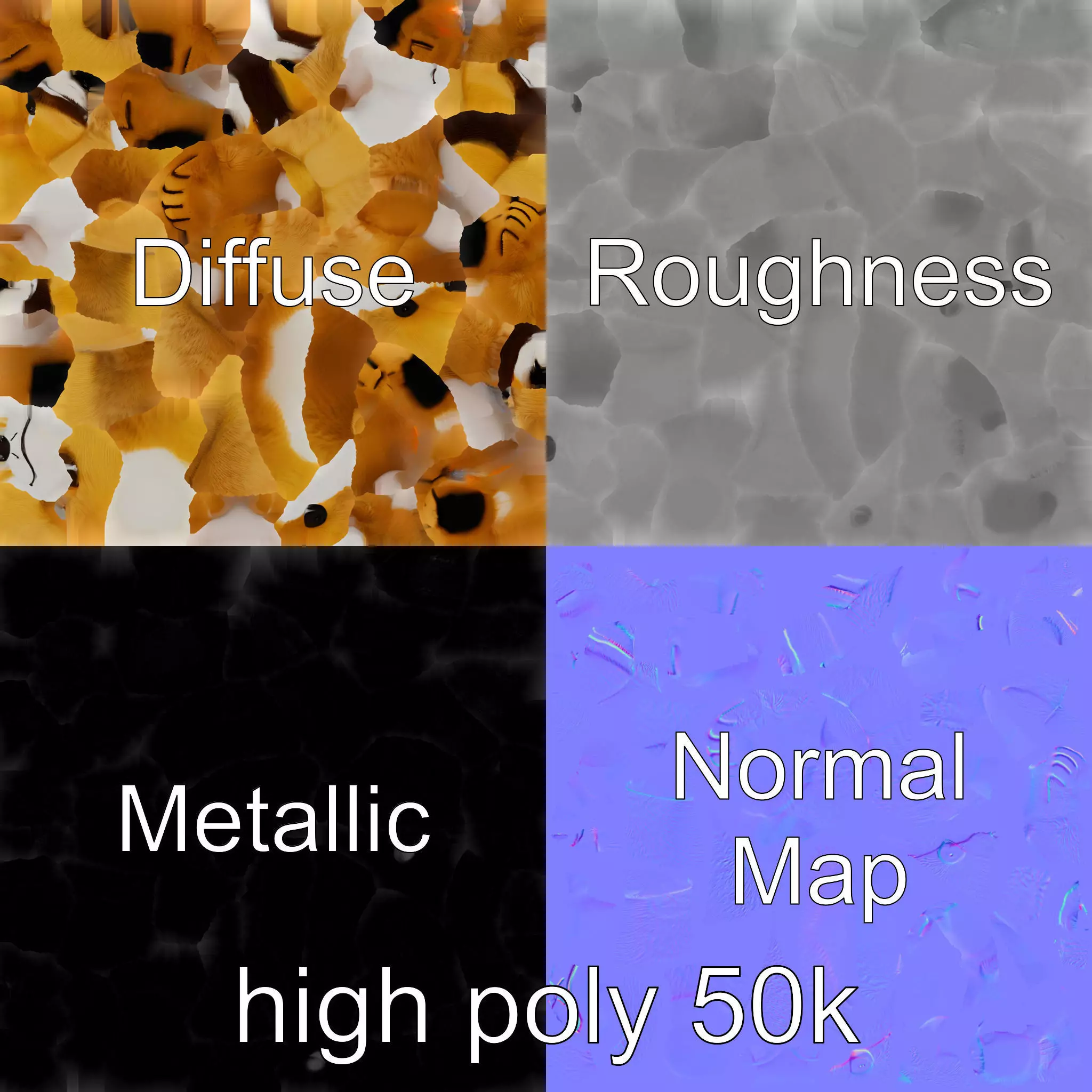 Arid Dreams Fox Plush model pack Low-poly 3D model_0