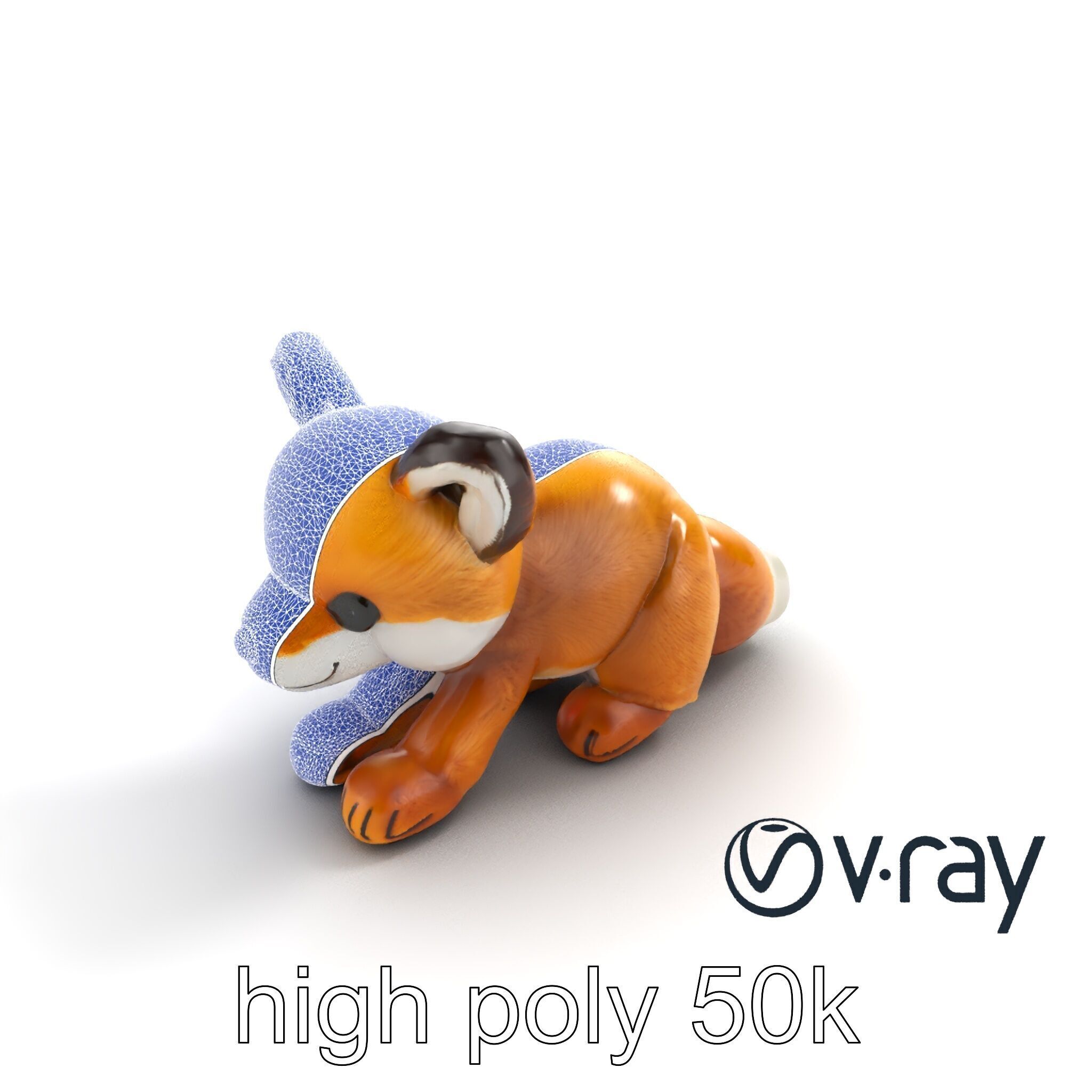 Arid Dreams Fox Plush model pack Low-poly 3D model_17
