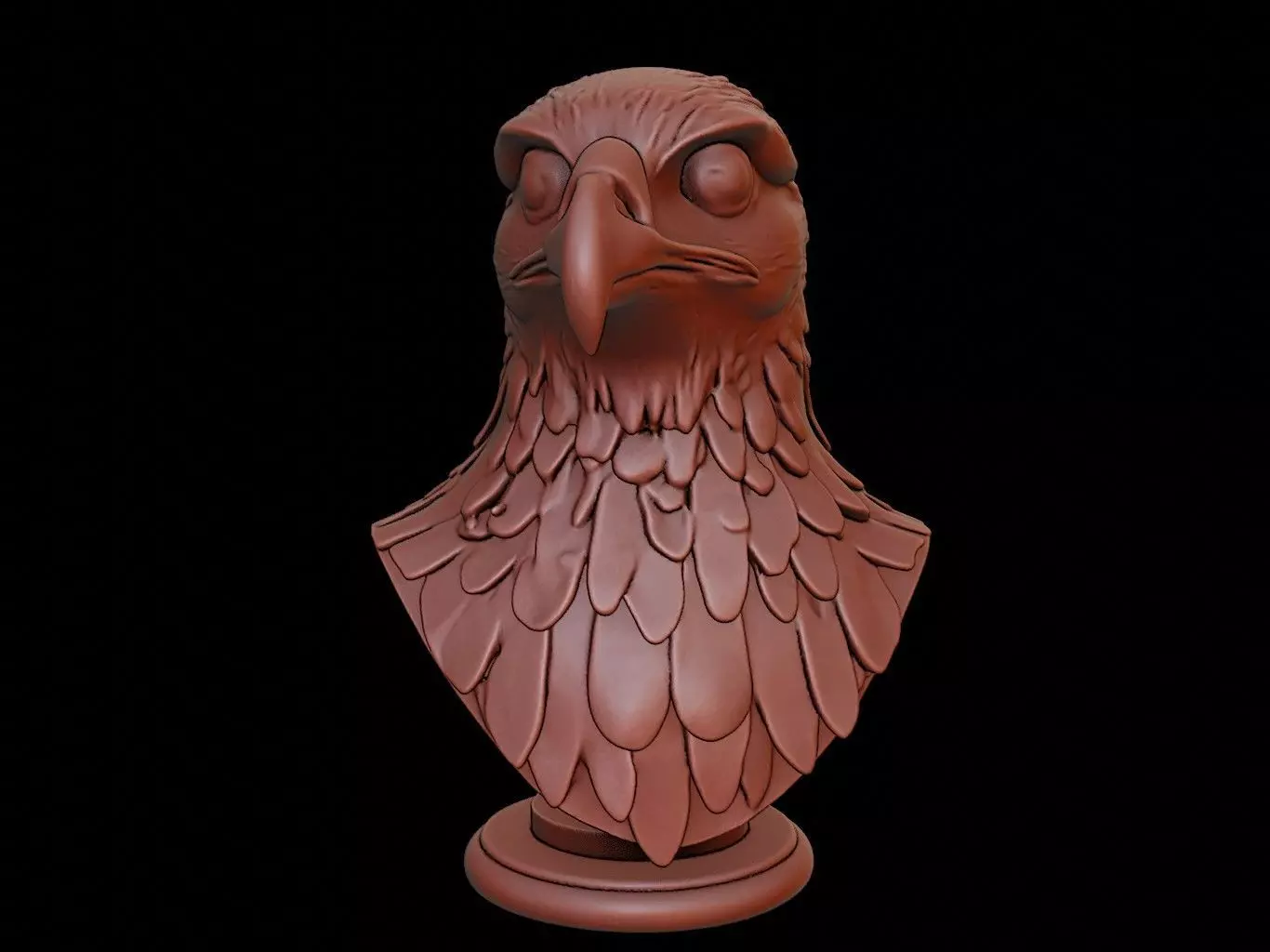 Falcon Animal Bust 3D print model_0