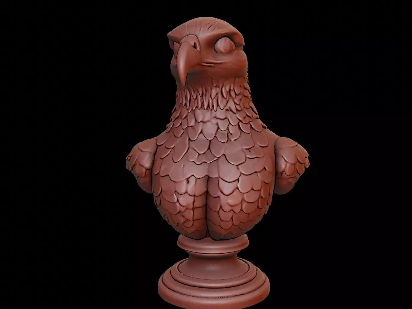 Falcon Animal Bust 3D print model_0