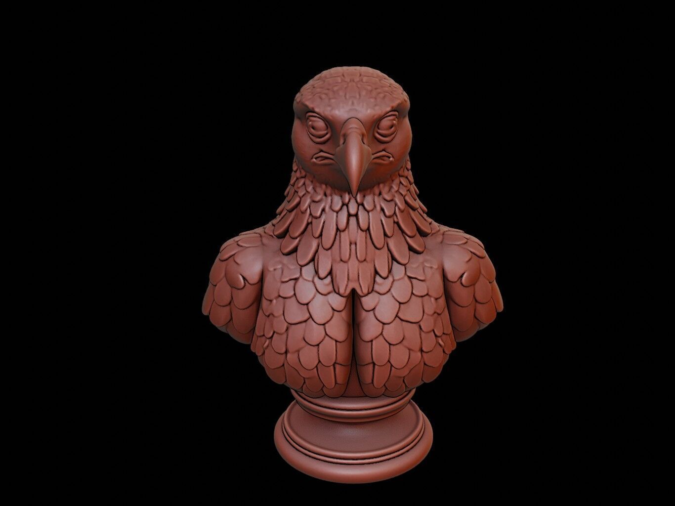 Falcon Animal Bust 3D print model_2