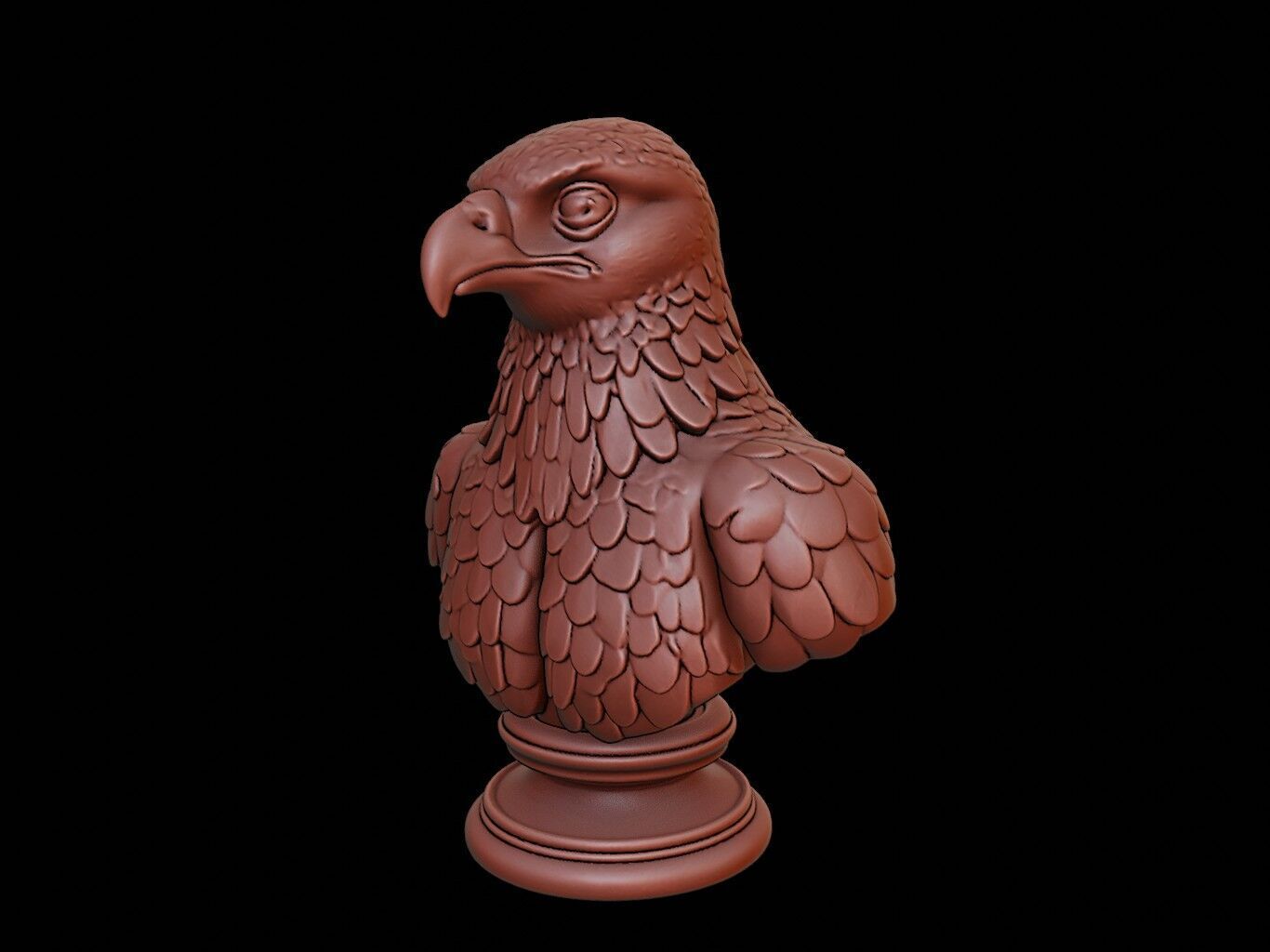 Falcon Animal Bust 3D print model_1