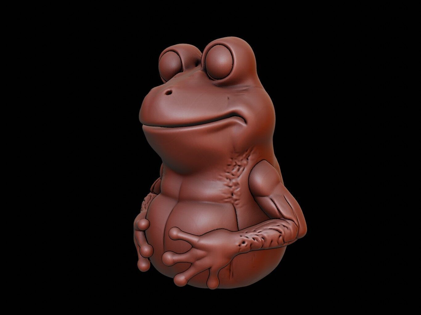 Frog Animal Bust 3D print model_1