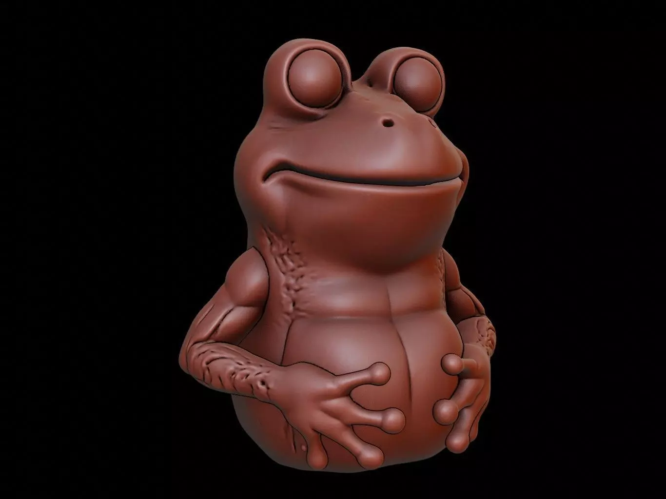 Frog Animal Bust 3D print model_0