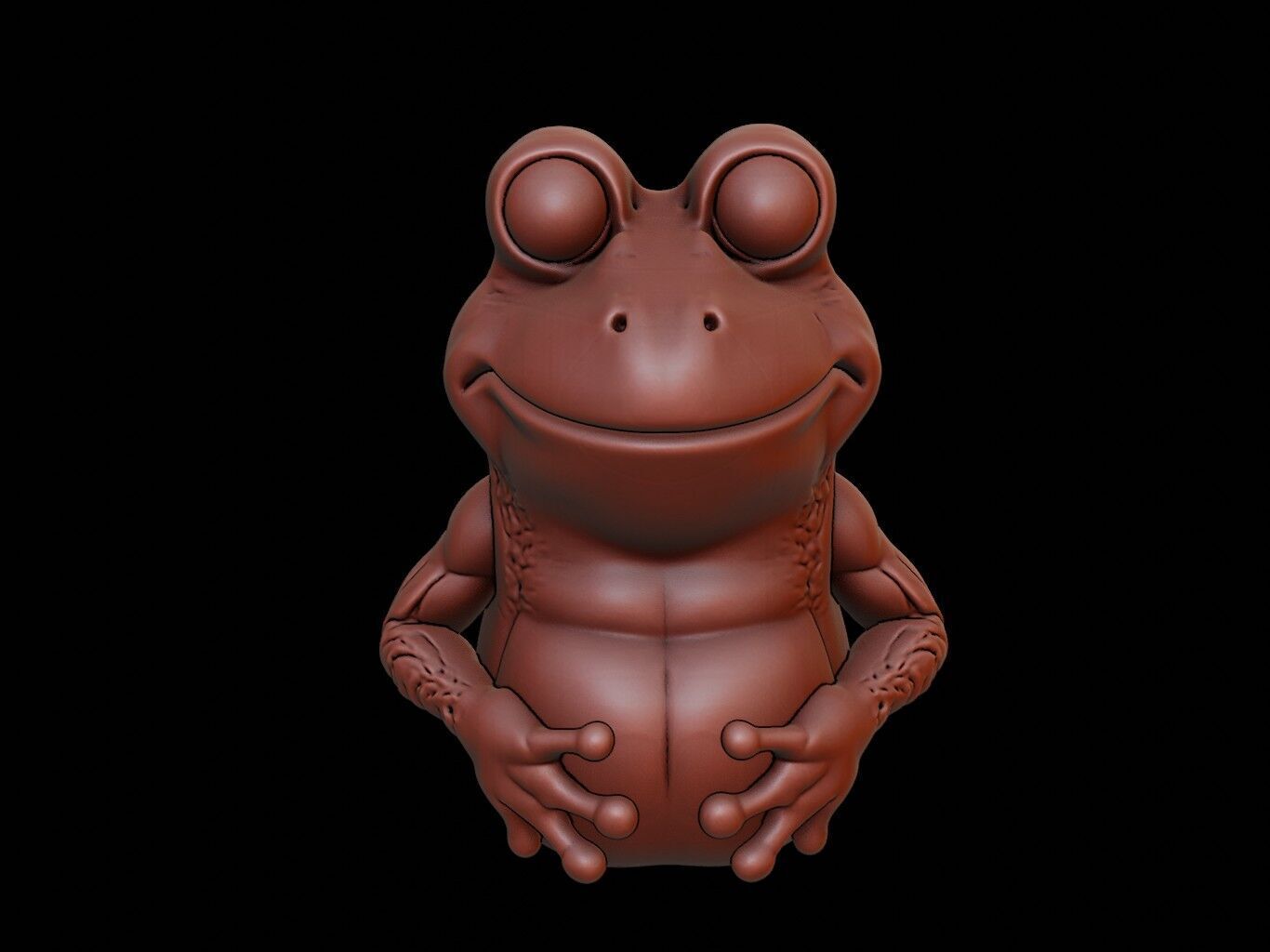 Frog Animal Bust 3D print model_2