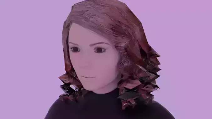 Low Poly Female 3D Model 453323456