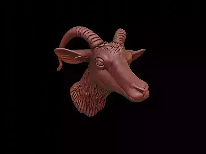 Goat Animal Bust