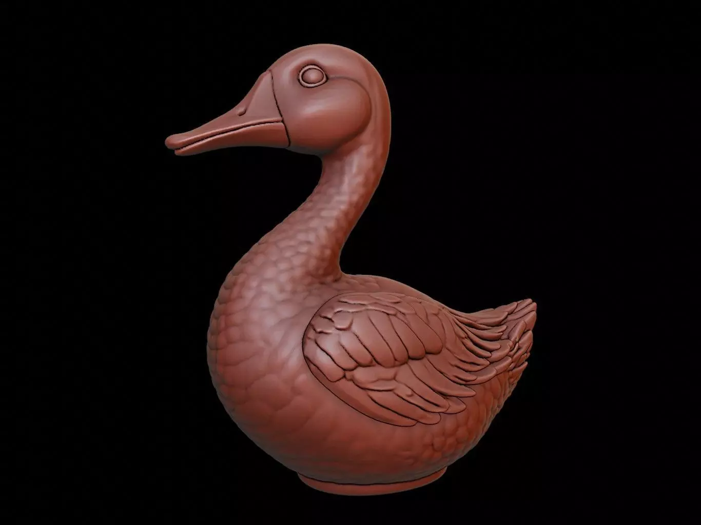 Goose Animal Bust 3D print model_0