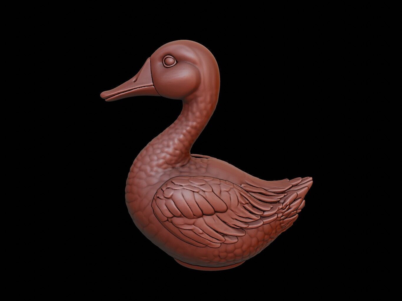 Goose Animal Bust 3D print model_2