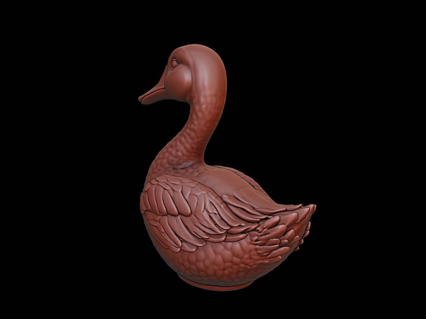 Goose Animal Bust 3D print model_1