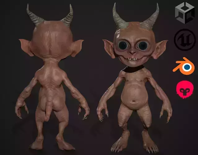 Game Ready Rigged Demon Character