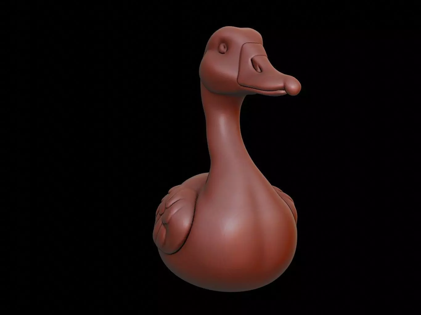 Goose Animal Bust 3D print model_0