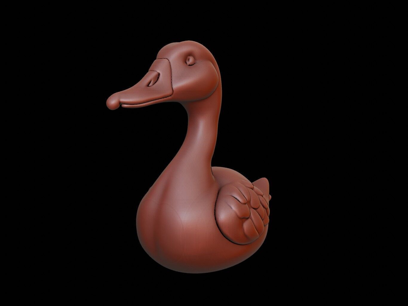 Goose Animal Bust 3D print model_1