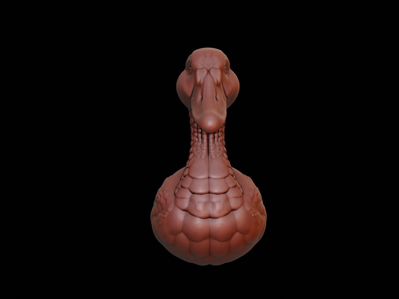 Goose Animal Bust 3D print model_2
