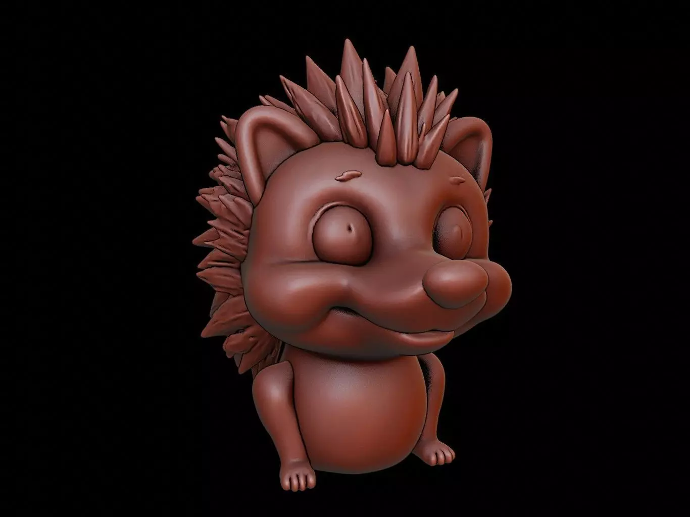Hedgehog Animal Bust 3D print model_0
