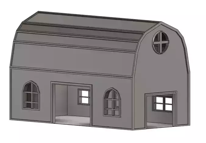 Wooden Barn 3D print model