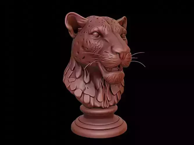 Jaguar Animal Bust