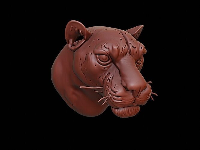 Jaguar Animal Bust 3D print model