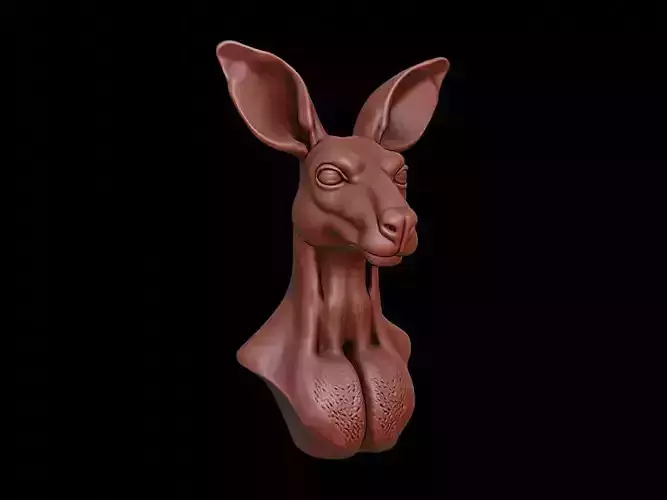 Kangaroo Animal Bust