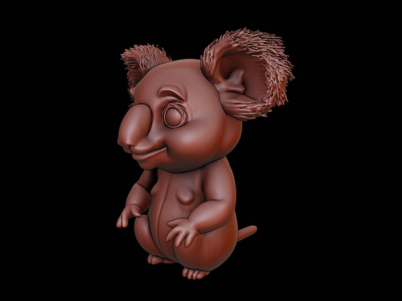 Koala Animal Bust 3D print model_1